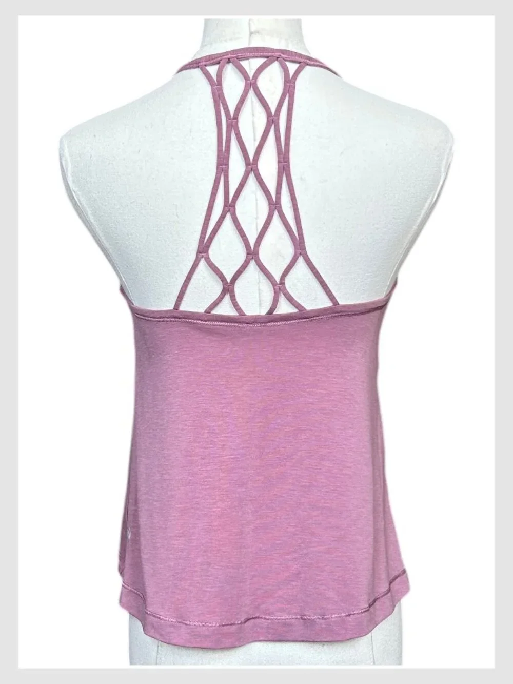 Lululemon Love Knot Tank Dusty Pink Mauve Macrame Racerback 4